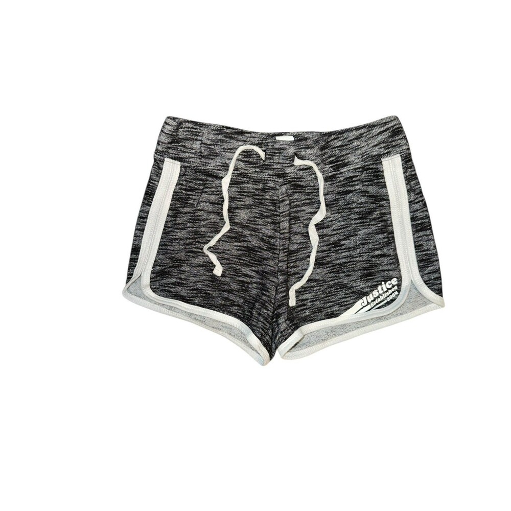 Justice Girls grey shorts w piping size m 8